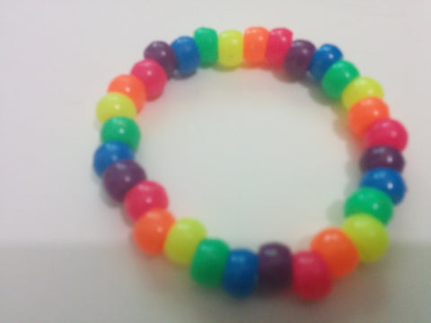 Rainbow Pony Bead Bracelet - Crafts by Amanda